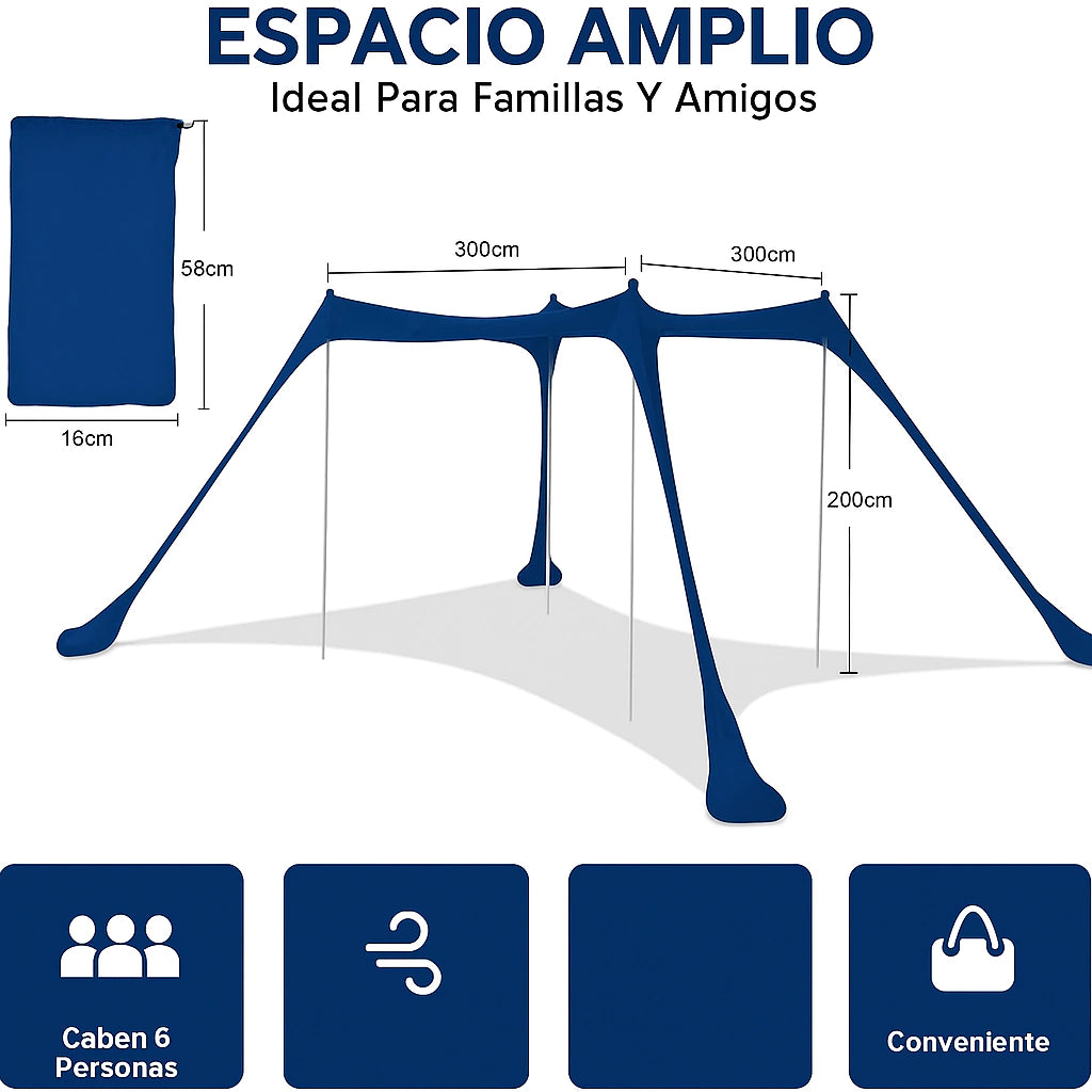 Gazebo XXL Sunshade 3 × 3 m con bolso – foto 8